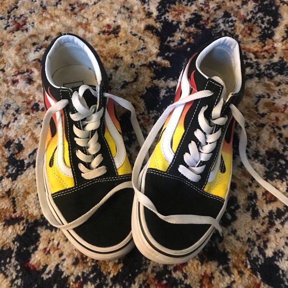 Vans Shoes - Flame Old Skool Vans